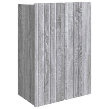 Vidaxl Omara za steno Siva Sonoma 66 x 34,5 x 92 cm Inženirski les