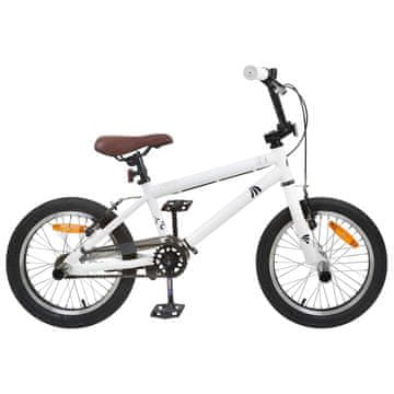 Vidaxl BMX Kolo 18 Palcev za 7-10 let Bela
