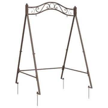 Vidaxl Okvir za gugalnico Antik rjava 113 x 121,5 x 168 cm Jeklo