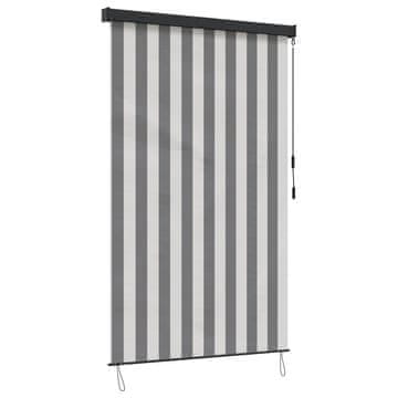 Vidaxl Rolo Antracitna in bela 120 x 250 cm Tkanina in aluminij