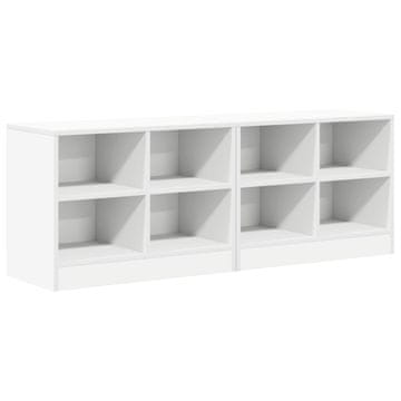 Vidaxl Posteljna omarica 2 szt. Bela 66 x 33 x 48 cm Inženirski les