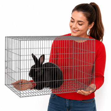 Vidaxl Ograda za zajce 78x54x54 cm pocinkano železo