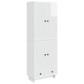Vidaxl Set omar 2 szt. Bela visok sijaj 66 x 34,5 x 95 cm