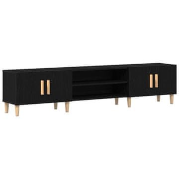 Vidaxl TV omarica Črna Orehovina 180 x 31,5 x 40 cm Konstruiran les