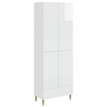 Vidaxl Set omar 2 szt. Bela visok sijaj 66 x 34,5 x 95 cm