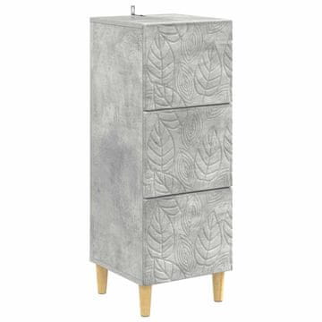 Vidaxl Predalna omara Betonsko siva 33 x 34,5 x 90 cm Inženirski les