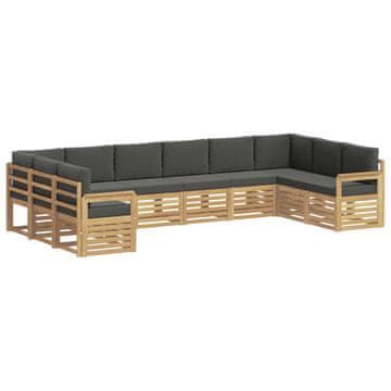 Vidaxl Zunanja garnitura za sedenje 7 szt. Bela in Antracit
