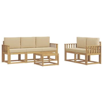 Vidaxl Zunanja garnitura za sedenje 6 pcs