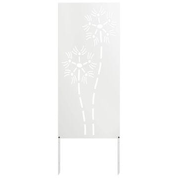 Vidaxl Zaslon za zasebnost v vrtu Bela 50 x 140 cm Mnogi jeklo