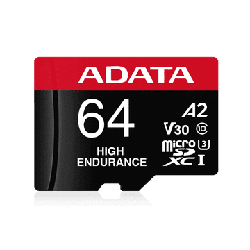 A-Data High Endurance microSDXC spominska kartica, 64 GB, UHS 3, V30 (AUSDX64GUI3V30SHA)