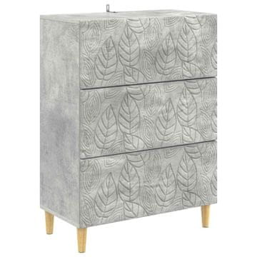 Vidaxl Predalna omara 66 x 34,5 x 90 cm Inženirski les Betonsko siva