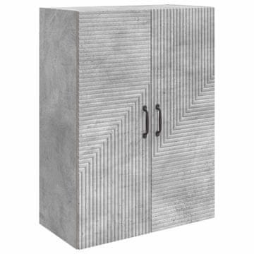 Vidaxl Omara za steno Betonsko siva 66 x 34,5 x 90 cm Inženirski les