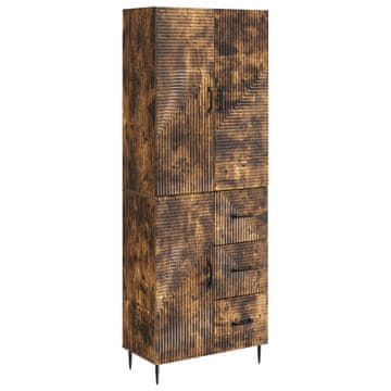 Vidaxl Set omar 2 szt. Dimljen hrast 66 x 34,5 x 89,5 cm Inženirski les