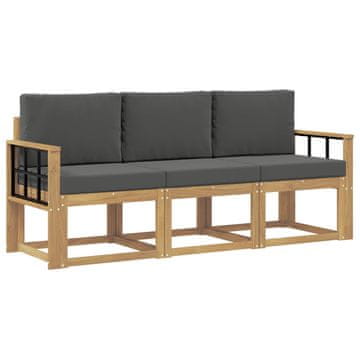 Vidaxl Zunanja garnitura za sedenje 3 pcs