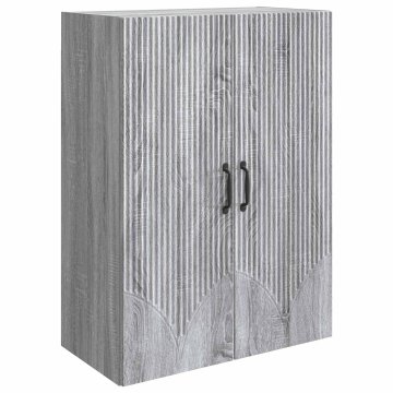 Vidaxl Omara za steno Siva Sonoma 66 x 34,5 x 90 cm Inženirski les