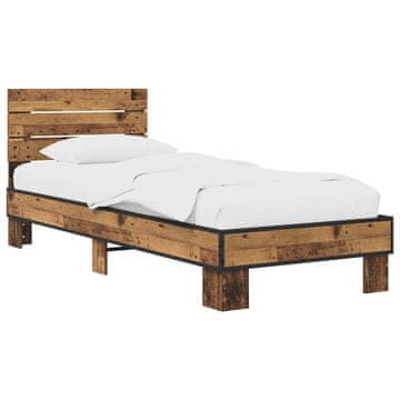 Vidaxl Okvir postelje z naslonjalom Star les 80 x 200 cm
