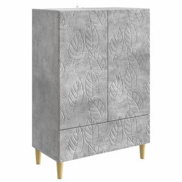 Vidaxl Strani šal Betonsko siva 66 x 34,5 x 95 cm Inženirski les