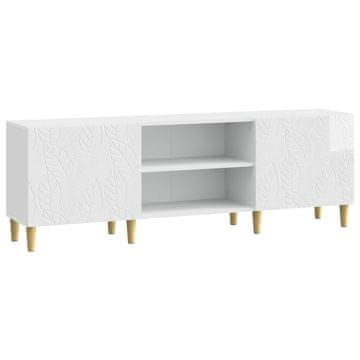Vidaxl TV omarica 150 x 31 x 50 cm Bela visok sijaj Inženirski les