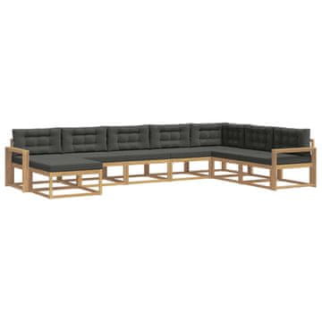 Vidaxl Zunanja garnitura za sedenje 8 szt. Bela in antracit