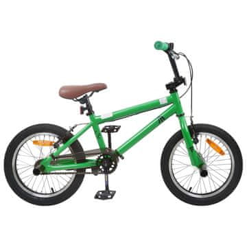 Vidaxl BMX Kolo 18 Palcev za 7-10 let Zelena