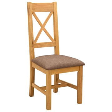 Vidaxl Jedilni stol 2 szt. Masivno hrastovo les Siva 45 x 54 x 105 cm