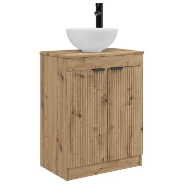 Vidaxl Kopalniška omara za umivalnik Artisan hrast 54 x 35 x 100 cm