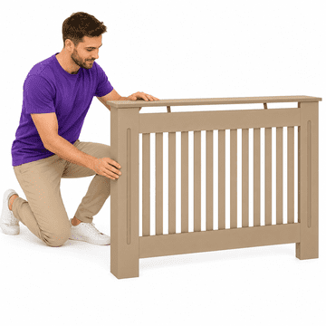 Vidaxl Pokrov za radiator 112x19x81,5 cm inženirski les
