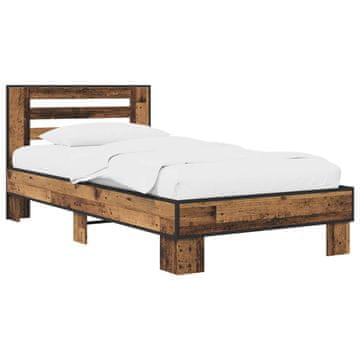 Vidaxl Okvir postelje z naslonjalom Star les 80 x 200 cm