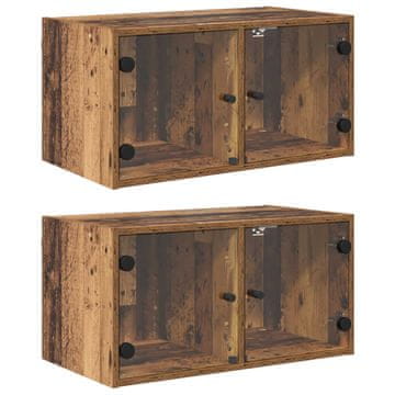 Vidaxl Omarice na steni 2 kos 68 x 37 x 35 cm Inženirski les Star les