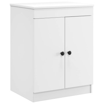 Vidaxl Kopalniška omarica Bela 54 x 41 x 70 cm Inženirski les