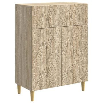 Vidaxl Strani šal Sonoma hrast 66 x 34,5 x 90 cm Inženirski les