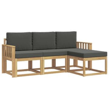 Vidaxl Zunanja garnitura za sedenje 4 pcs