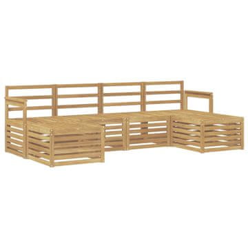 Vidaxl Zunanja garnitura za sedenje 5 szt. Bela 249 x 122,5 x 73 cm