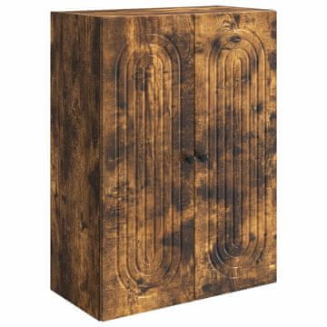 Vidaxl Omara za steno Dimljen hrast 66 x 34,5 x 90 cm Inženirski les