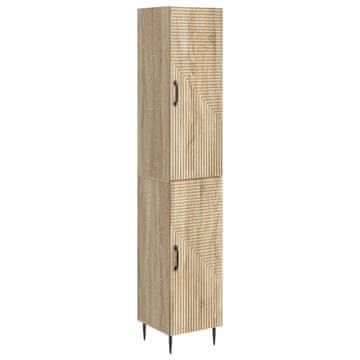 Vidaxl Set omar 2 szt. Sonoma hrast 33 x 34,5 x 89,5 cm Inženirski les