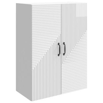 Vidaxl Omara za steno Bela visok sijaj 66 x 34,5 x 90 cm