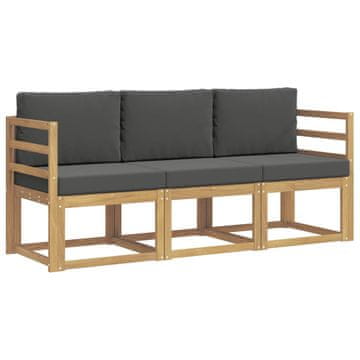 Vidaxl Zunanja garnitura za sedenje 3 pcs