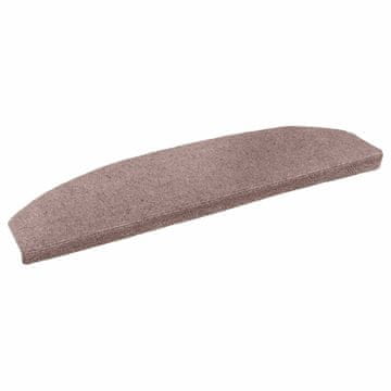 Vidaxl Samolepilni stopniščni tepihi 15 kos 80 x 24,5 x 3,5 cm Bež