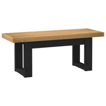 Vidaxl Jedilna klop NOAIN 120 x 41 x 45 cm Masivna borovina Naravna