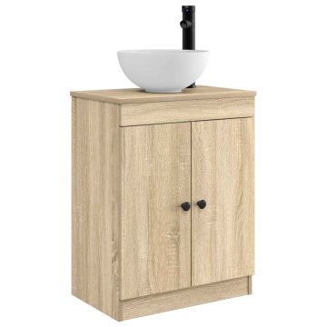 Vidaxl Kopalniška omara za umivalnik Sonoma hrast 54 x 35 x 100 cm