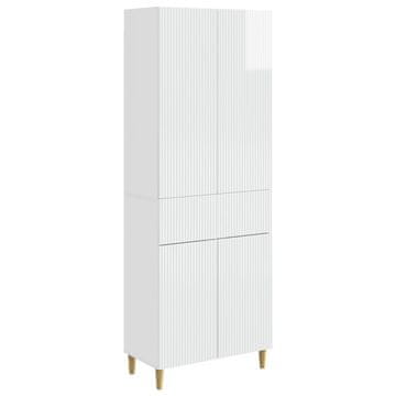 Vidaxl Set omar 2 szt. Bela visok sijaj 66 x 34,5 x 90 cm