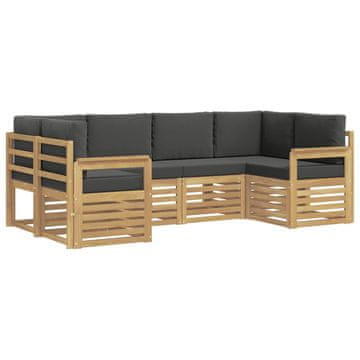 Vidaxl Zunanja garnitura za sedenje 5 szt. Bela in Antracit