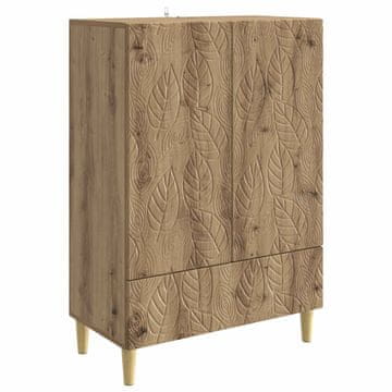 Vidaxl Strani šal Artisan hrast 66 x 34,5 x 95 cm Inženirski les