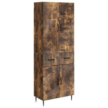 Vidaxl Set omar 2 szt. Dimljen hrast 66 x 34,5 x 89,5 cm Inženirski les