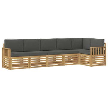 Vidaxl Zunanja garnitura za sedenje 6 szt. Bela in antracit