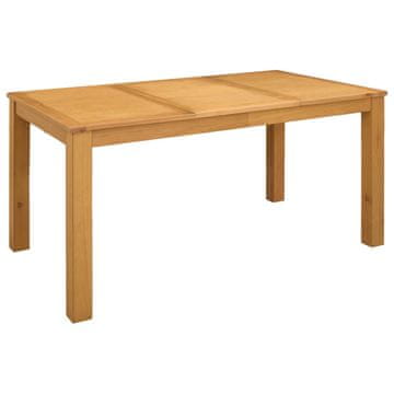 Vidaxl Jedilna miza 150 x 85 x 75 cm Masivno hrastovo les Naravna