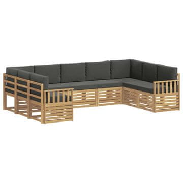 Vidaxl Zunanja garnitura za sedenje 7 szt. Bela in Antracit