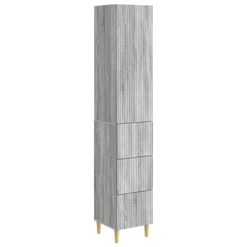 Vidaxl Set omar 2 szt. Siva Sonoma 33 x 34,5 x 90 cm Inženirski les