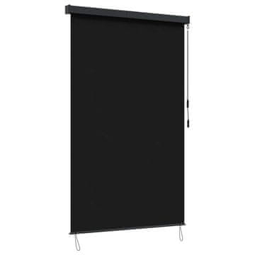 Vidaxl Rolo Črna 100 x 250 cm Tkanina in aluminij