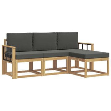 Vidaxl Zunanja garnitura za sedenje 4 pcs